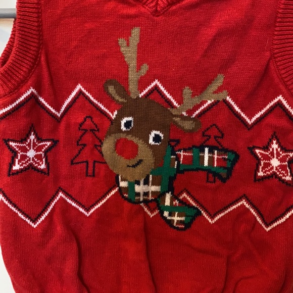 Christmas reindeer baby sweater vest - Picture 2 of 4